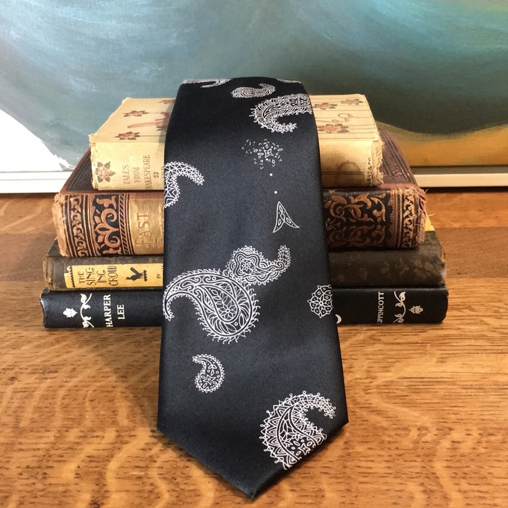 NWT Retro Paisley Handmade Necktie
